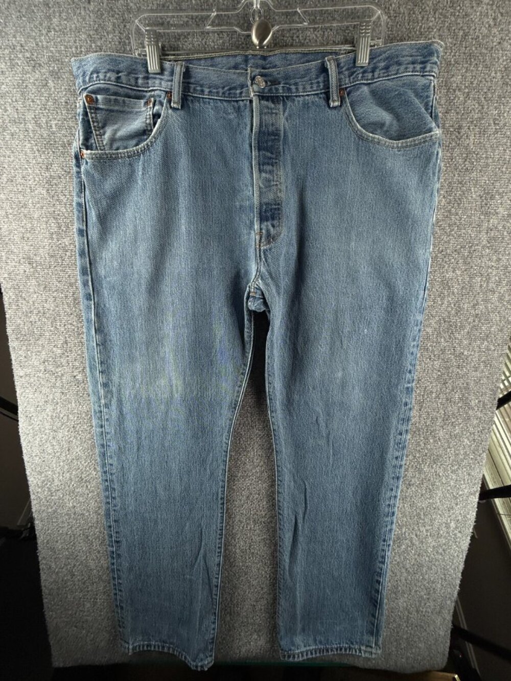 Levis 501 Classic Denim Blue Jeans Button Fly Adult Men All Cotton ACTL 38x31